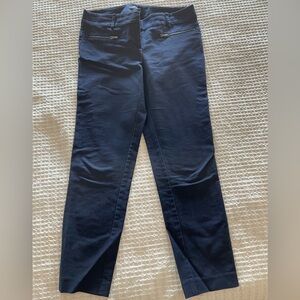 Ann Taylor Navy Mid-Rise Dress Pants